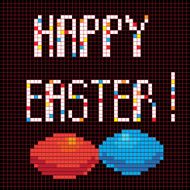 Pixel Happy Easter card