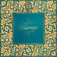 Ornate golden vintage design N2