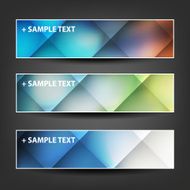 Set of Colorful Bright Horizontal Headers and Banners N3