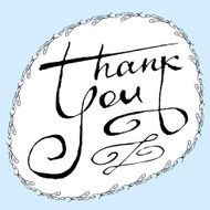 Thank you Custom hand lettering