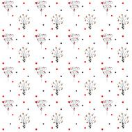 Seamless pattern with hand drawn flowers N4