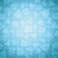 Blue christmas background with bell star snow tree vector