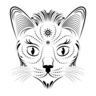 abstract cat head