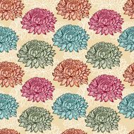 hand drawn chrysanthemums