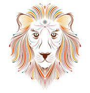 abstract lion on white background