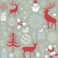 Christmas and New Year&#039;s seamless pattern N2
