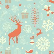 Christmas and New Year&#039;s seamless pattern N4