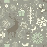 Christmas and New Year&#039;s seamless pattern N5