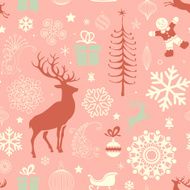 Christmas and New Year&#039;s seamless pattern N6