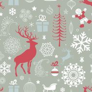 Christmas and New Year&#039;s seamless pattern N7