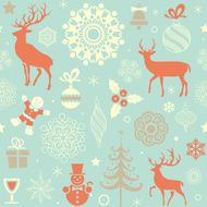 Christmas and New Year&#039;s seamless pattern N9