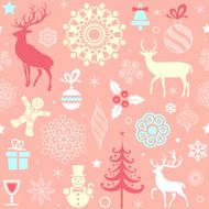 Christmas and New Year&#039;s seamless pattern N11