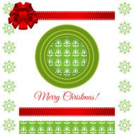 Christmas round frame with place for text vector