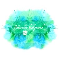 Vector green abstract hand drawn watercolor background for your design N5
