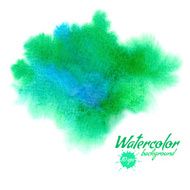Vector green abstract hand drawn watercolor background for your design N6