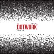 Halftone Dotwork Style Monochrome Gradient Vector Background