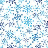 Seamless pattern with Christmas snowflakes