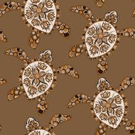Seamless pattern with turtles N5