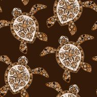 Seamless pattern with turtles N6