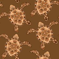 Seamless pattern with turtles N8