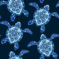 Seamless pattern with turtles N10