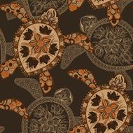 Seamless pattern with turtles N12
