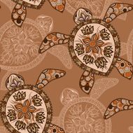 Seamless pattern with turtles N13