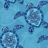 Seamless pattern with turtles N14
