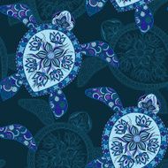 Seamless pattern with turtles N15