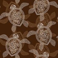 Seamless pattern with turtles N16