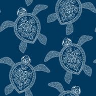 Seamless pattern with turtles N17