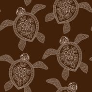 Seamless pattern with turtles N18