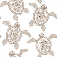 Seamless pattern with turtles N19
