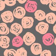 floral seamless pattern with roses Vector illustration for your design