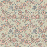 seamless cute retro flower pattern N2