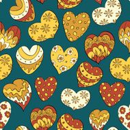 Seamless pattern with colorful hearts N3