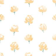 hand drawn watercolor flowers seamless pattern N3