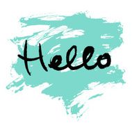 Hello lettering calligraphy