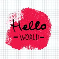 Hello World lettering calligraphy