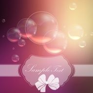 Bubbles background with symbol ribbon