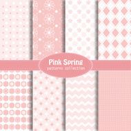 Pink Spring patterns Vector illustration