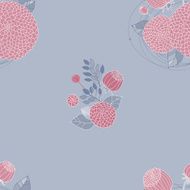 Seamless texture with asters N3