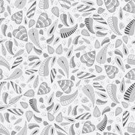 Seamless leaves pattern doodling N2