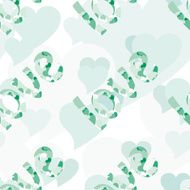 Background for Valentine&#039;s Day green with the word love