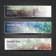 Set of Colorful Sparkling Bright Horizontal Headers and Banners N4