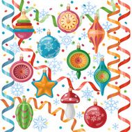 Retro Christmas Decorations Set