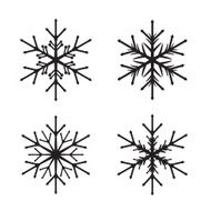 Collection of Black Snowflakes