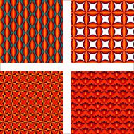 Set of colorful seamless patterns