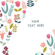 Simple cute pattern of flowers