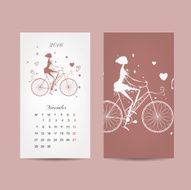 Calendar 2016 grid Fashion girls design N3